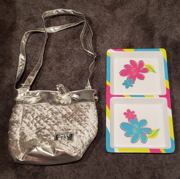 Limited Too Silver Mini Bag And Y2k Trinket Tray Bundle - Picture 1 of 4